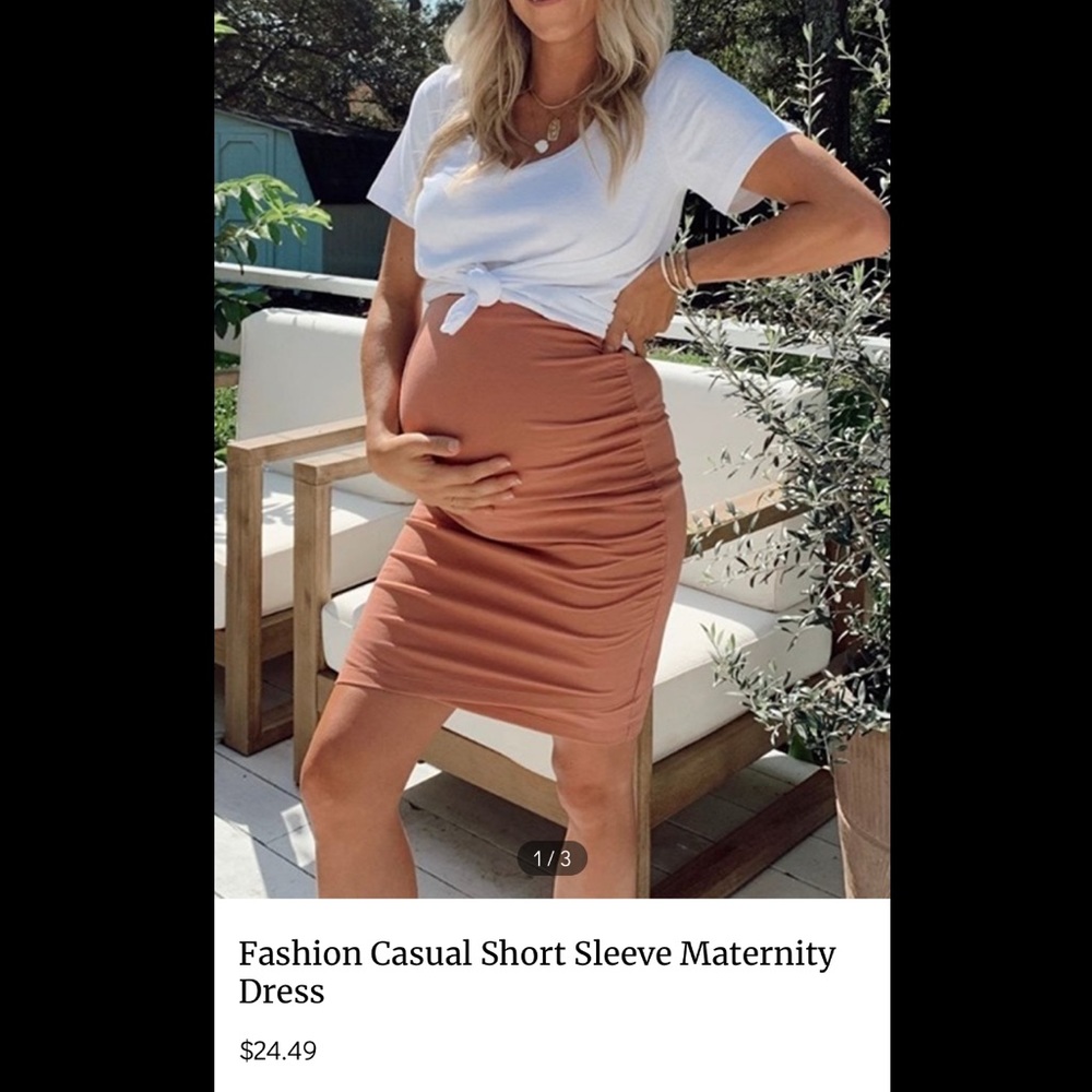 Short Sleeve Maternity Dress